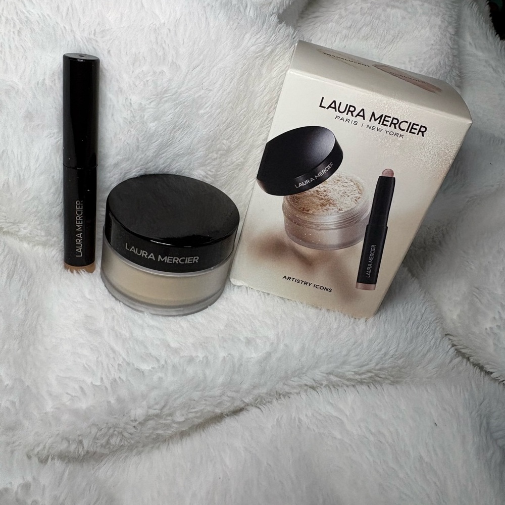 laura mercier Translucent Setting Powder& Cavier  eyeshadow Stick in Rosegold